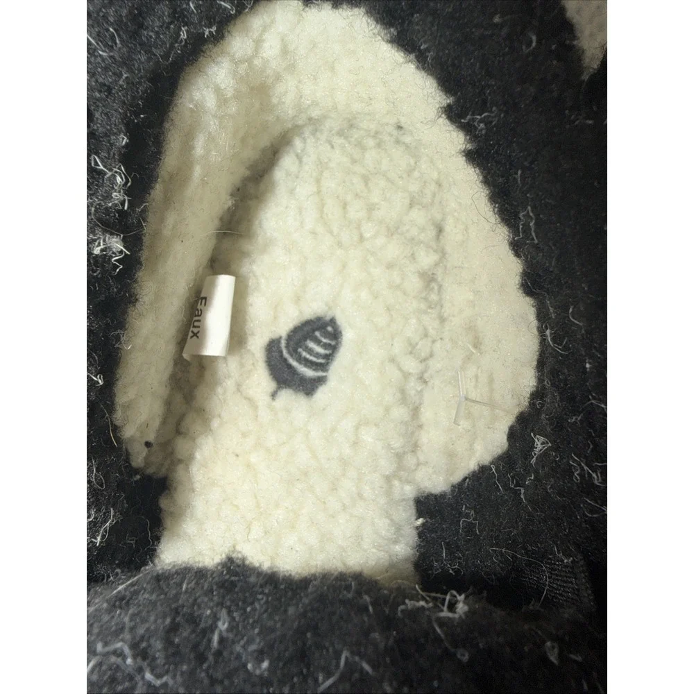 ACORN Kid's Colby Gore Moc Slipper Black Berber Fleece US Unisex 1-2 Kids